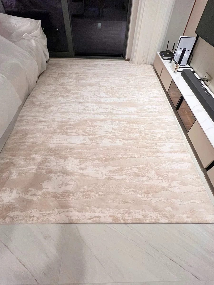 Alfombra moderna sencilla sala estar cómoda lavable felpa suave estilo chica bonita dormitorio hogar