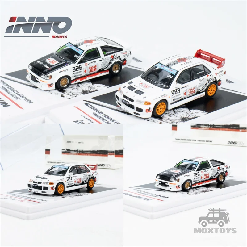 INNO 1:64 COROLLA AE86 Levin &amp LANCER EVOLUTION III трекеры гоночный литая модель автомобиля