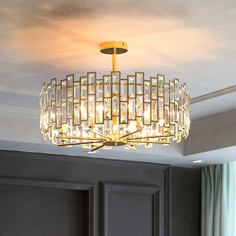 

Роскошные хрустальные подвесные светильники для дома, гостиной, столовой, освещение, люстра, комнатные подвесные светильники для отеля, крепление