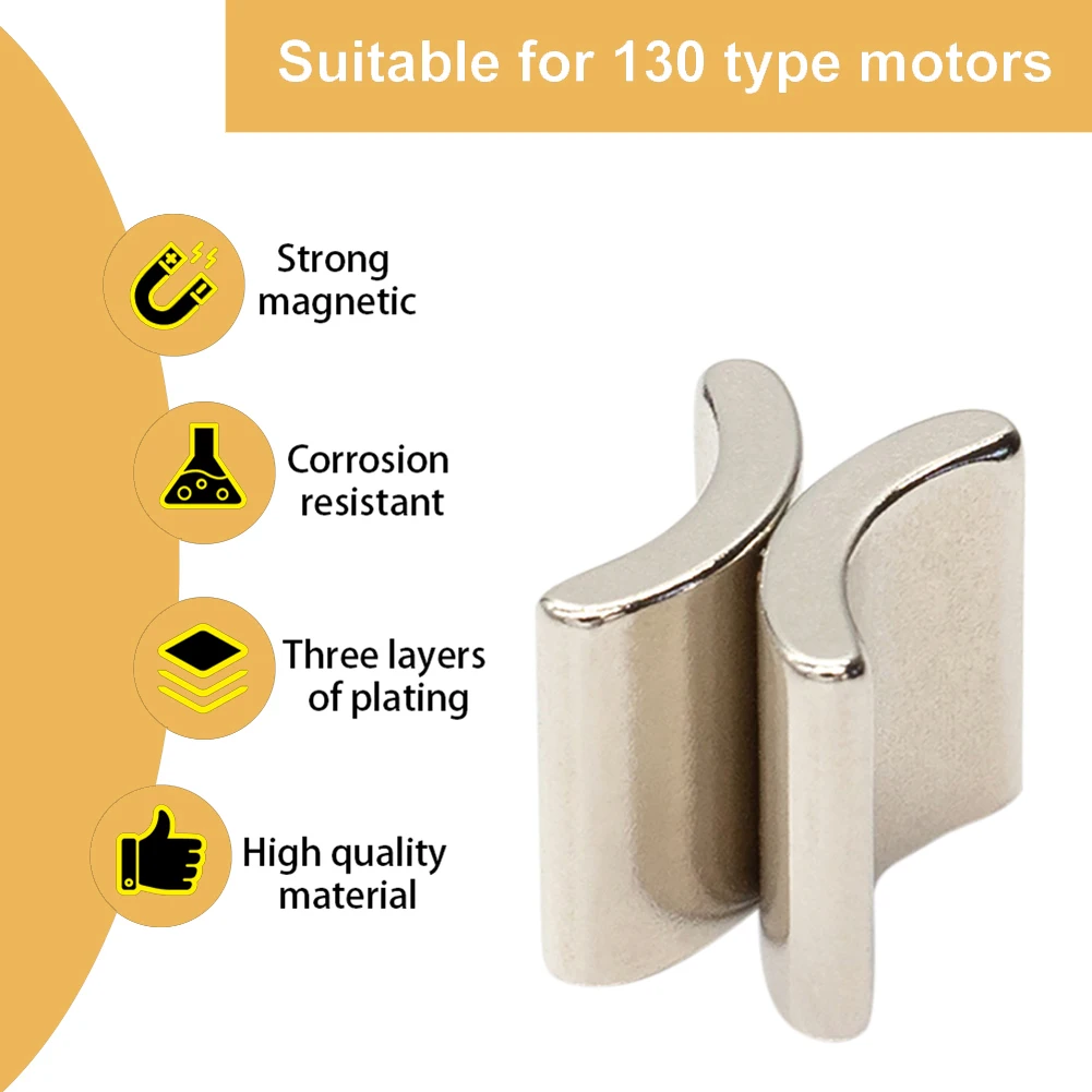 

2/2.4thickness 4WD Motor Magnet Galvanized NdFeB Motor Modification Motor Magnet Tiles Replacement Parts for 130 Type Motor