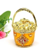 luck in making money trinket box a bucket of gold shape jewelry display box