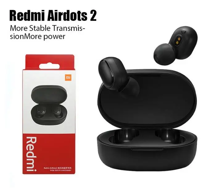 

Redmi Airdots 2 TWS Bluetooth Earphone Stereo bass BT 5.0 Eeadphones With Mic Handsfree Earbuds AI Control media