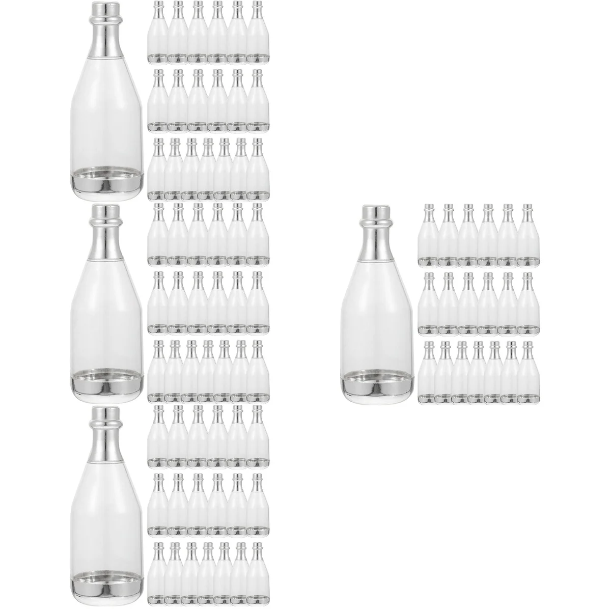 

Boxes Champagne Candy Bottle Treat Party Wedding Mini Bottles Jars Box Favor Shower Containers Bridal Case Gift Favors Silver
