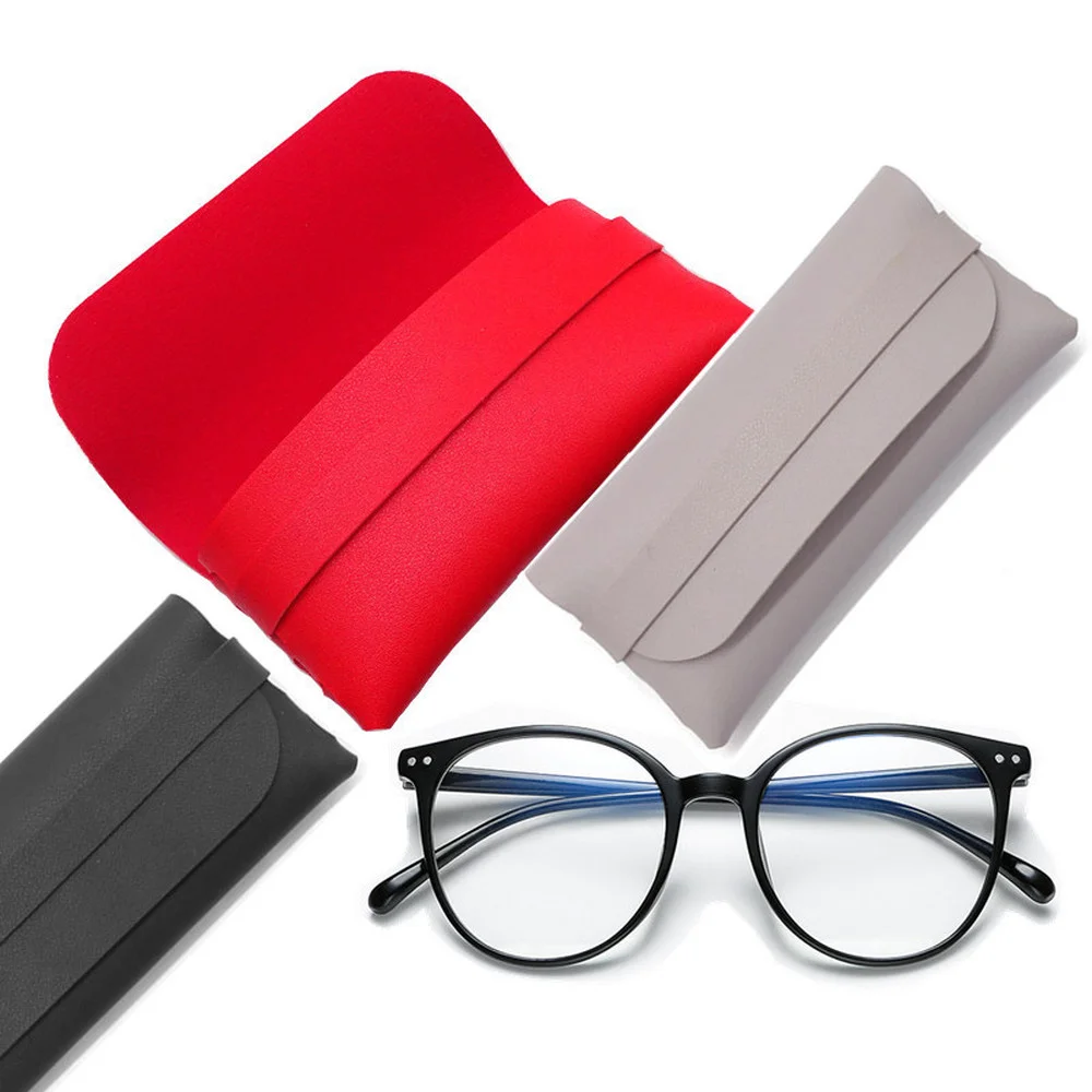 

Футляр для очков из искусственной кожи Мягкий защитный чехол для женщин и мужчин портативный футляр для солнцезащитных очков футляр для хр...