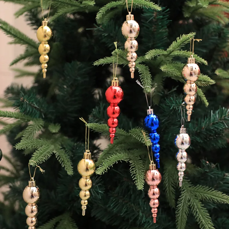 Christmas Ornament 6pcs/box Christmas Tree Hanging Pendants Natal Xmas Noel Navidad Christmas Decoration for Home New Year 2023
