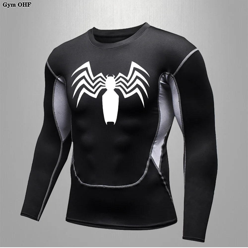Four Season Long T shirt For Man Casual Sports Tight Fitting Running Breathable Quick Drying Indoor Yoga Clothes Men's shirts