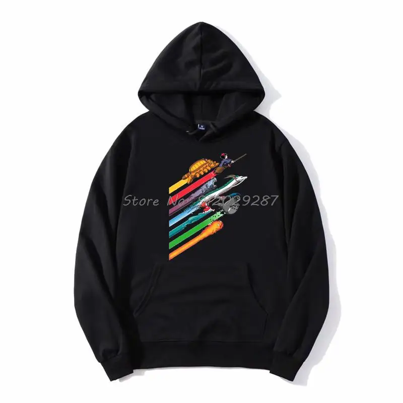 

Rainbow Speed Race Totoro Turtle Game Hoodie STUDIO GHIBLI Miyazaki Anime Men Fleece Hooded Sweatshirt Casual Hoody Streetwear