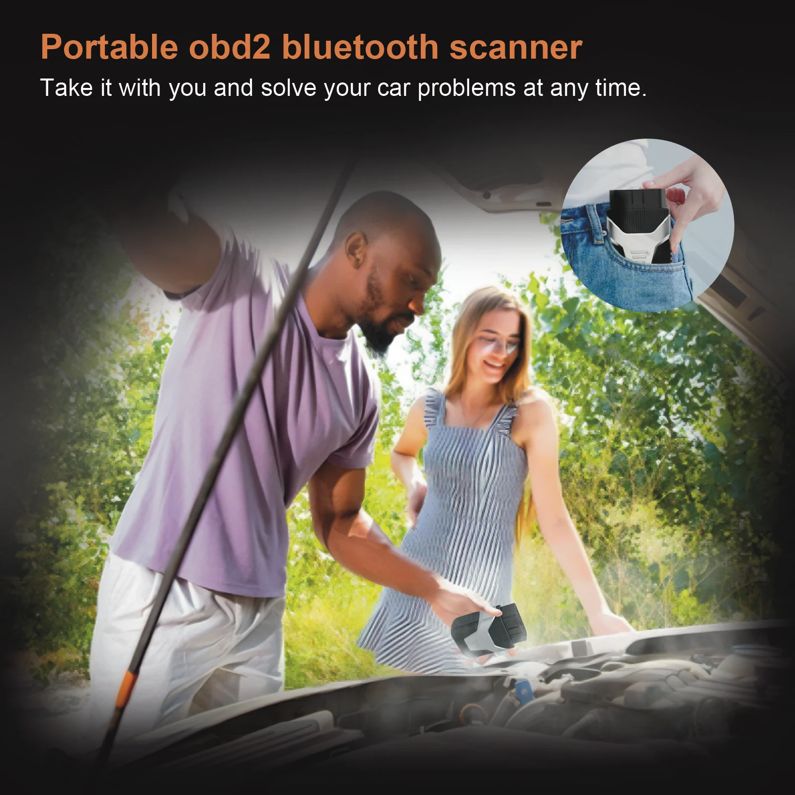 Профессиональный OBD2 сканер humзор Z100 Bluetooth считыватель кодов автомобиля OBDII