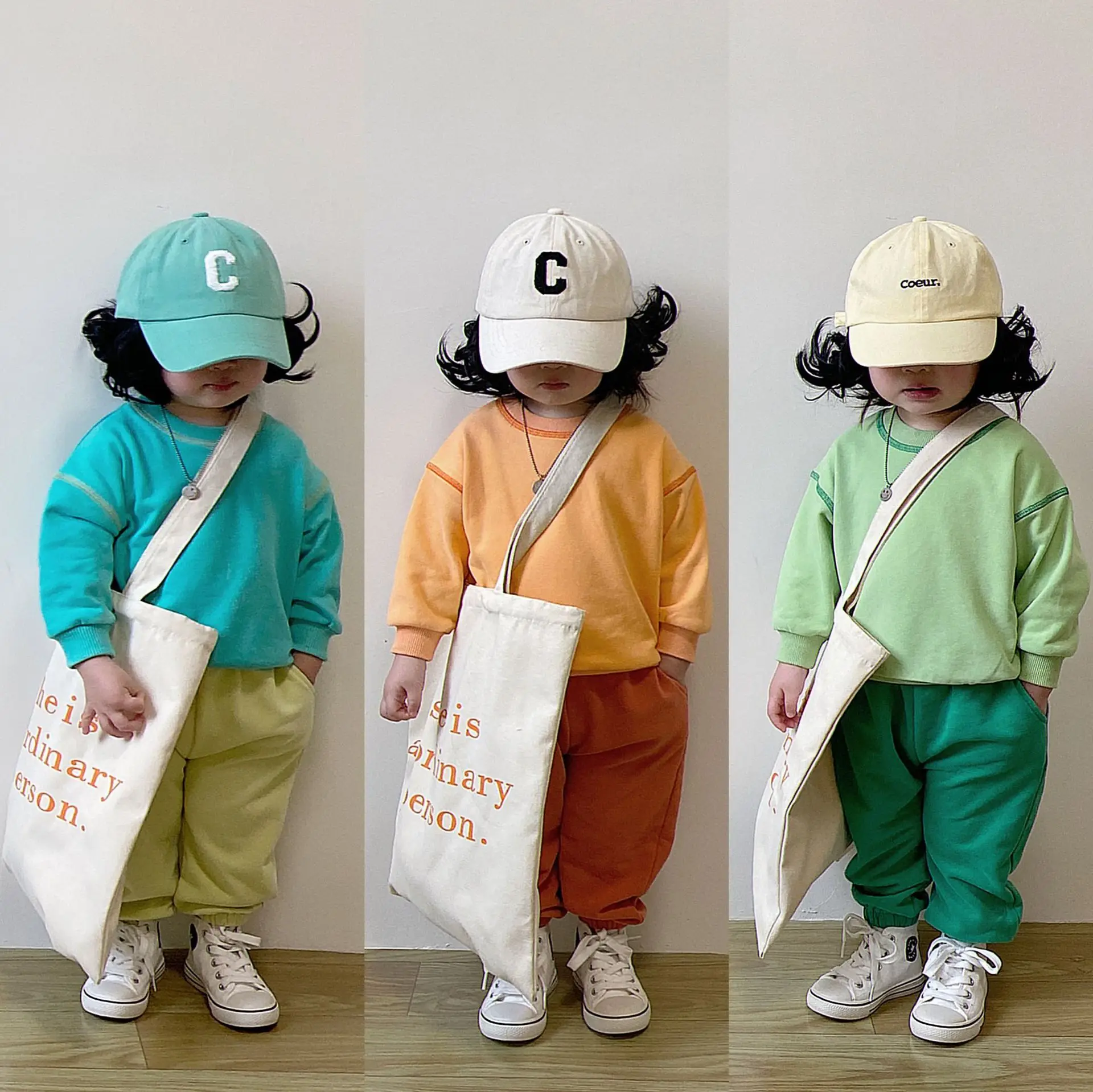 

2022 New Spring Girl Clothing Suit kids Sweatshirt Two Piece Set Cute Toddler Boys Pants Clothes Sets Clothing For Girls