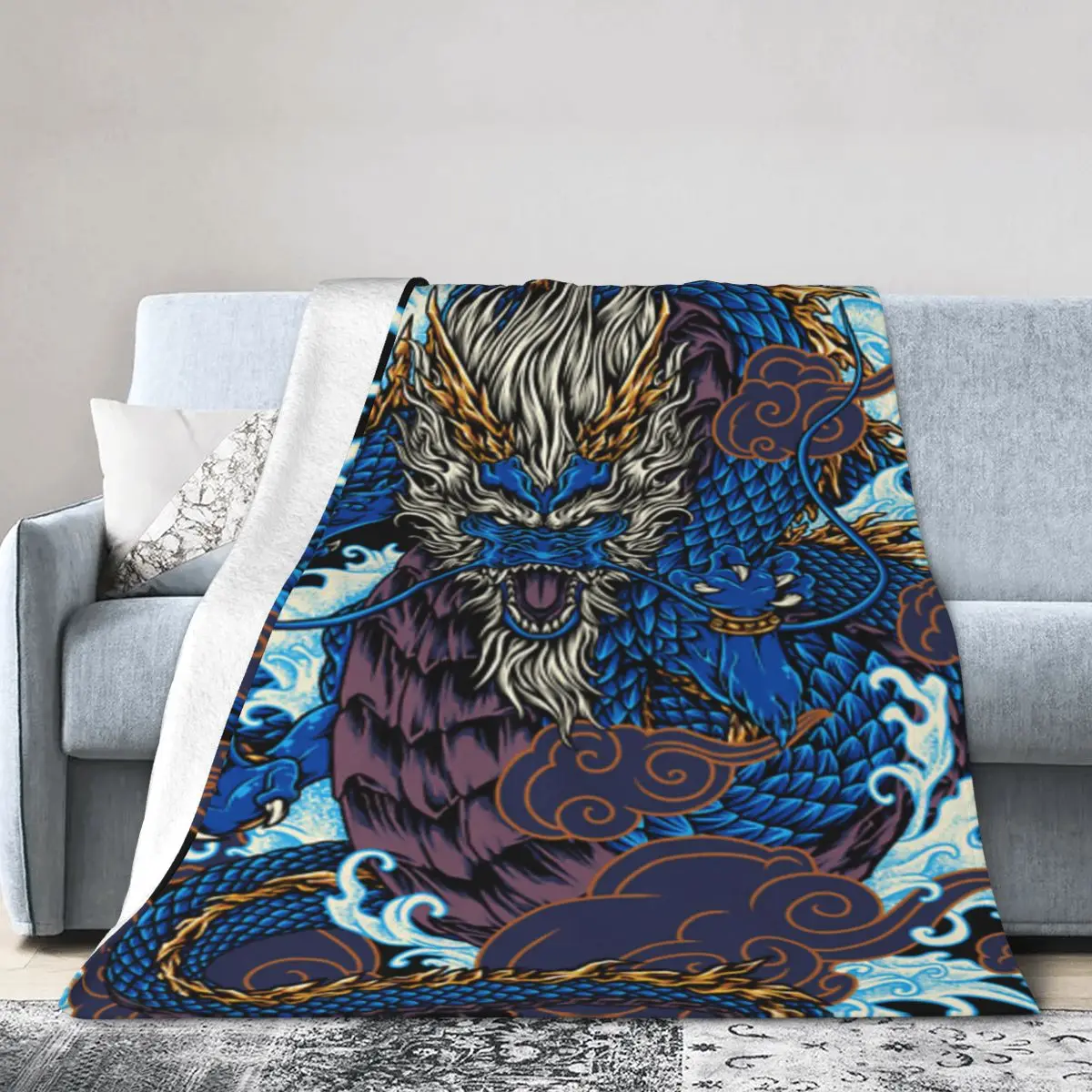 Ультрамягкое одеяло из микрофлиса Ryujin The Sea God