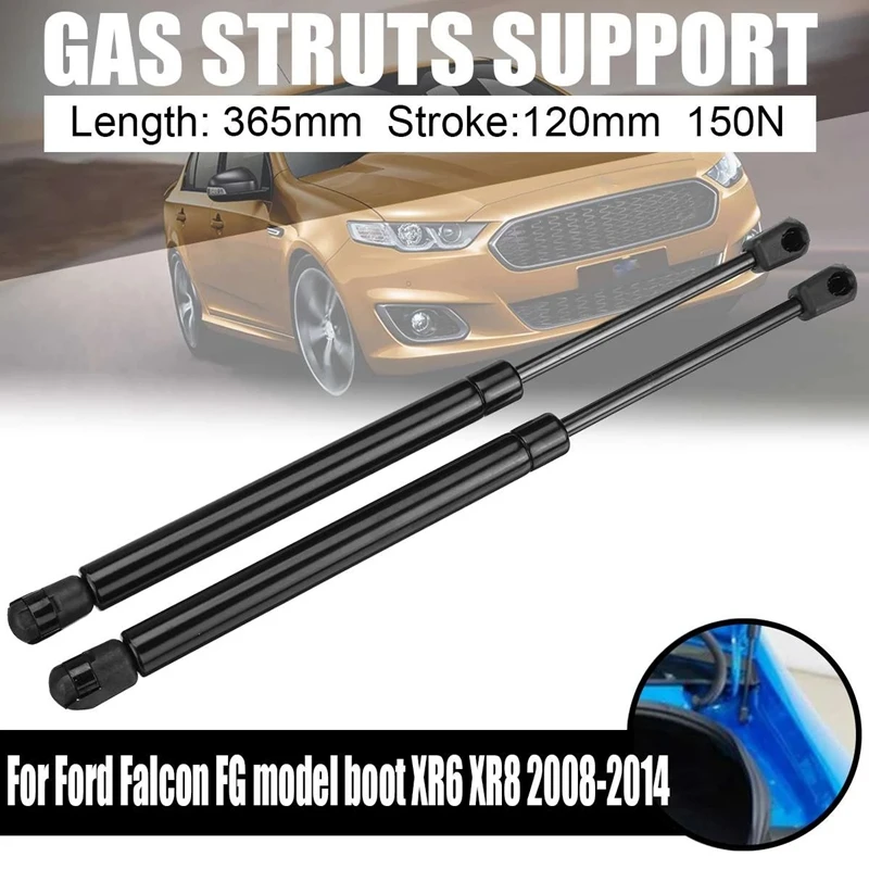 

2Pcs Tailgate Boot Gas Spring Support Struts 365mm 150N Shaft for Ford Falcon FG Model Boot XR6 XR8 2008-2014