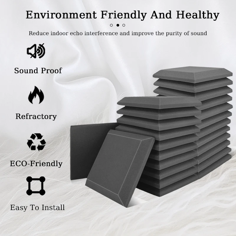 Акустическая пена TOUO 6/12/24 шт. большая квадратная гипотенуза губка