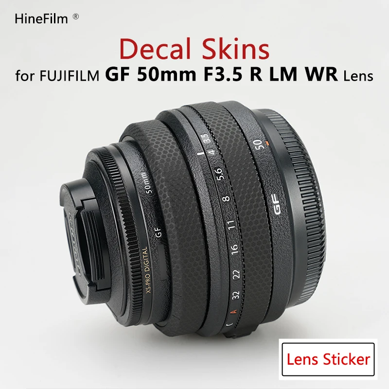 

for Fuji GF50 F3.5 Lens Premium Decal Skin for Fujifilm GF50mm F3.5 R LM WR Lens Protector Anti-scratch Wrap Cover Sticker