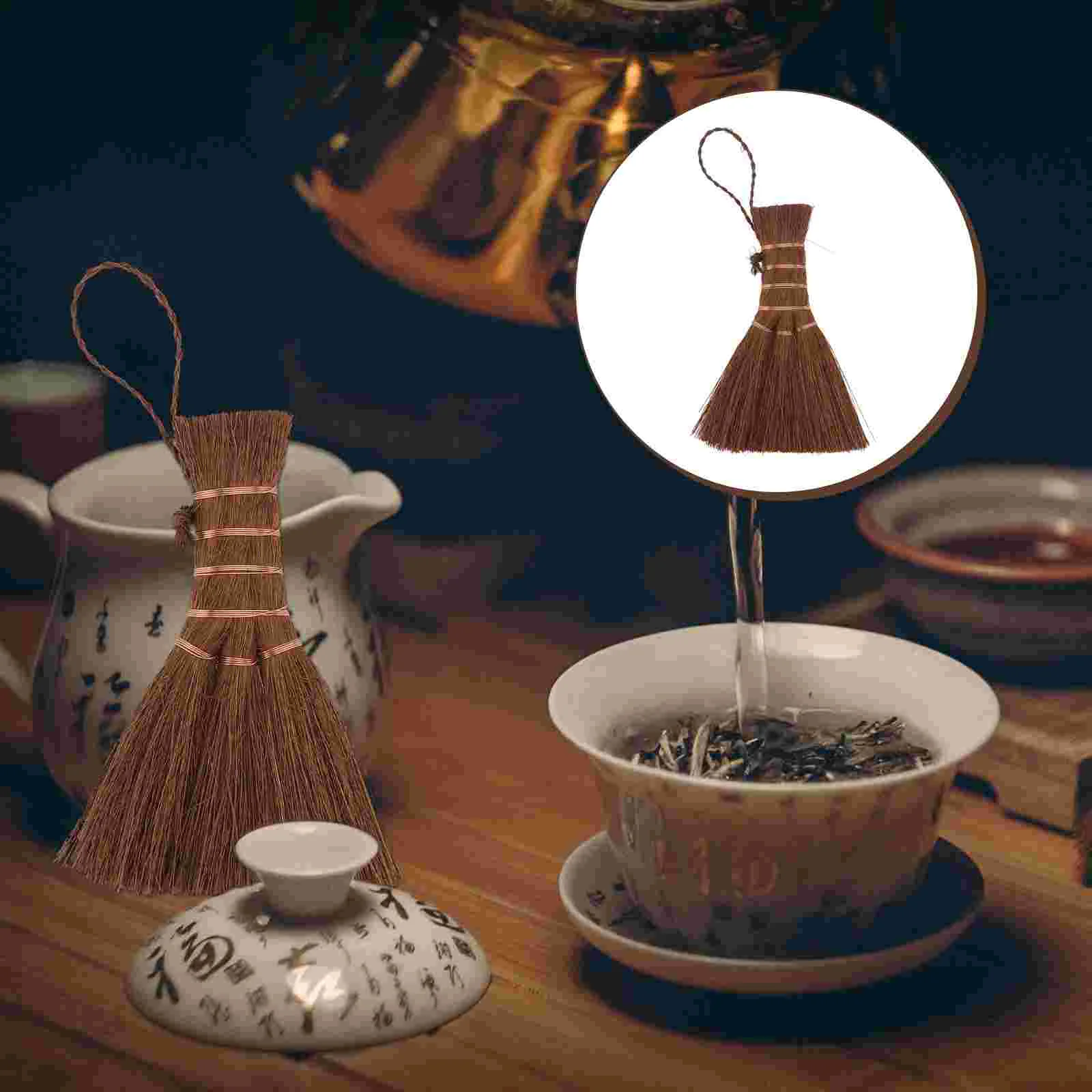 

Broom Mini Brush Cleaning Palm Whisk Keyboard Hand Small Brushes Tea Duster Table Natural Sweeping Computer Brooms Corn