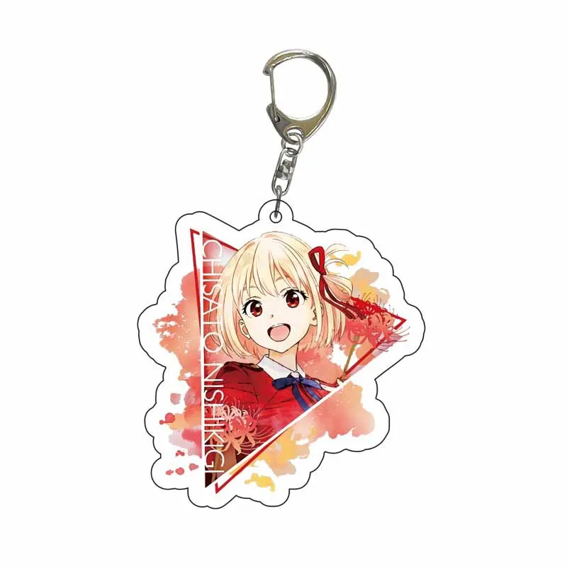 Фото Брелок в стиле аниме Lycoris Recoil, мультяшная фигурка Nishikigi Chisato Inoue Takina, подвеска для ключей от машины, аксессуары, сумка, ювелирное изделие, подарок №2