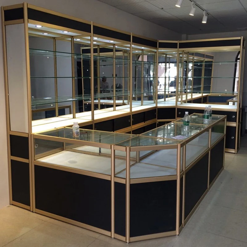 

Glass display cabinet transparent tea shop display shelf drugstore shelf display cabinet clinic glass counter