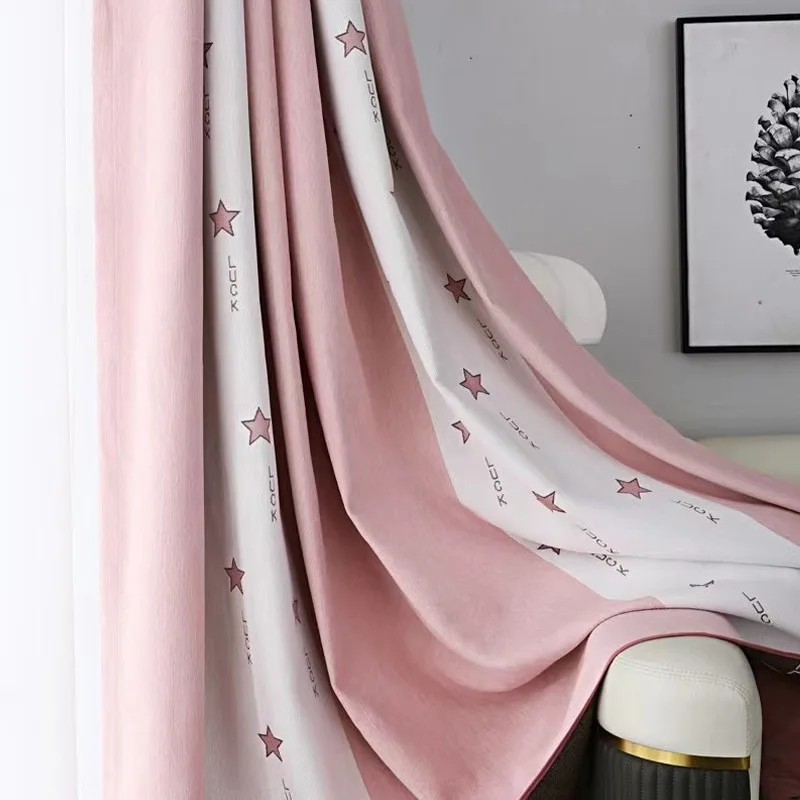 

Плотные кашемировые жаккардовые занавески, современные минималистичные скандинавские шторы в полоску со звездами, тканевые занавески для гостиной и спальни