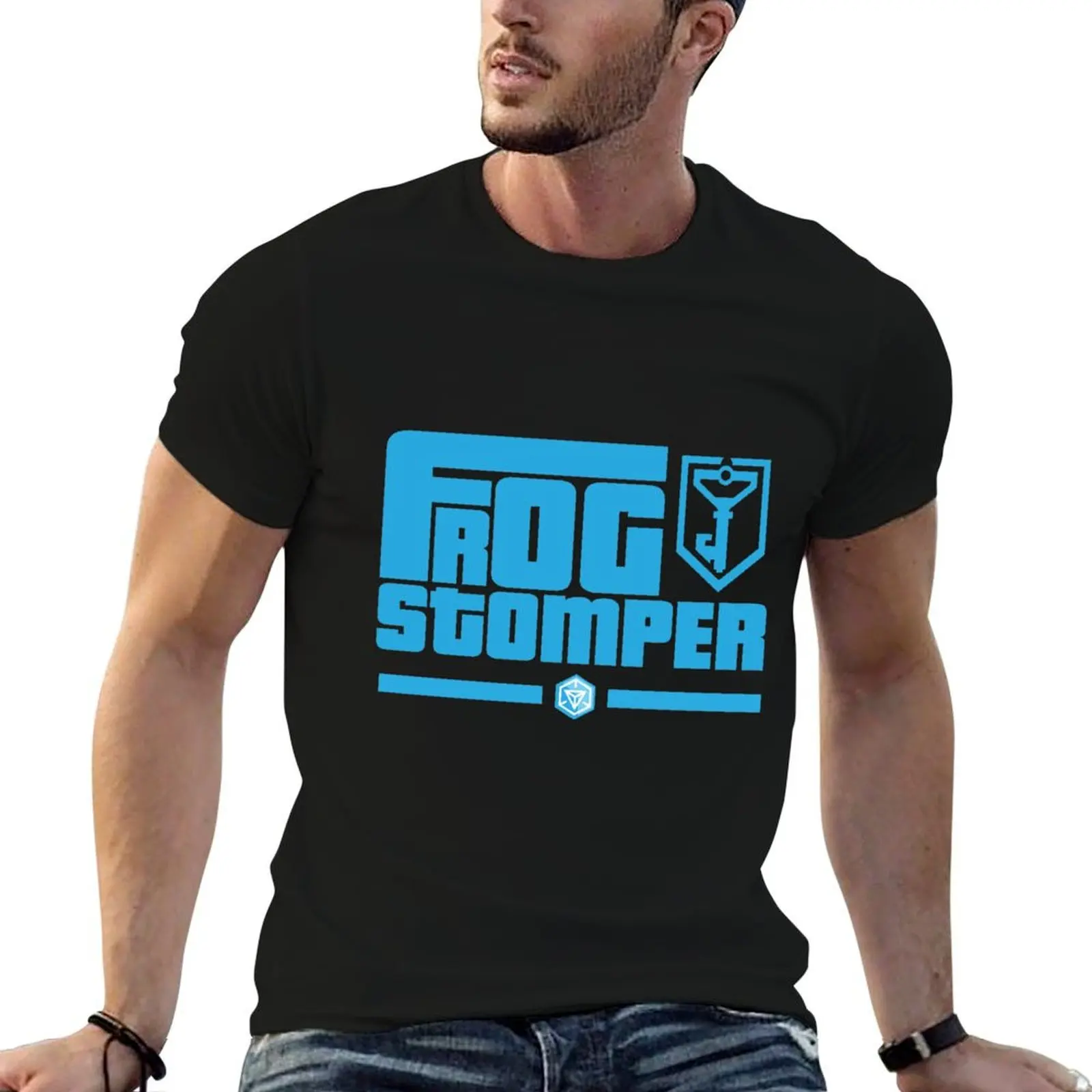 Фото Футболка Frog Stomper - Ingress, хлопковые футболки для мужчин, 100% хлопковые футболки для мужчин, винтажные хлопковые футболки с графическим рисунком, высококачественные футболки №1