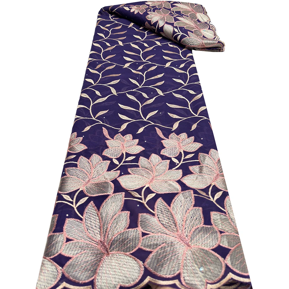 Высококачественная полиэфирная кружевная ткань PGC 2024 нигерийский африканский