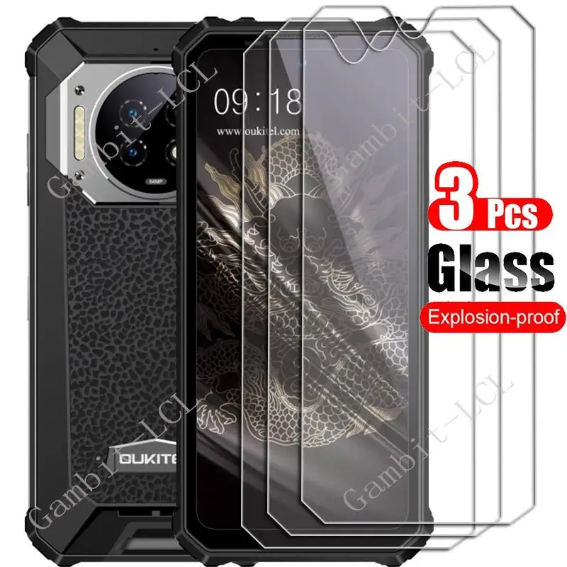 3PCS 9H HD Tempered Glass For Oukitel WP19 6.78 Protective Film ON OukitelWP19 WP 19 Phone Screen Protector Cover