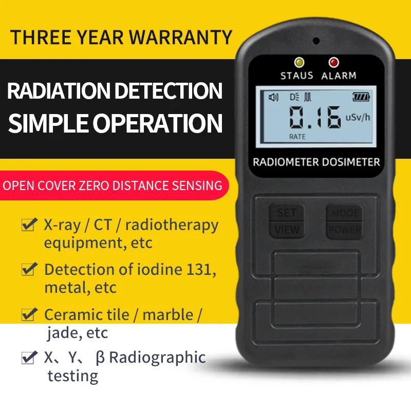 Geiger Miller Counter  Lonization X Of Nuclear Portable  Radiation Detector Y Radioactive Marble LCD Tester Marble Tool