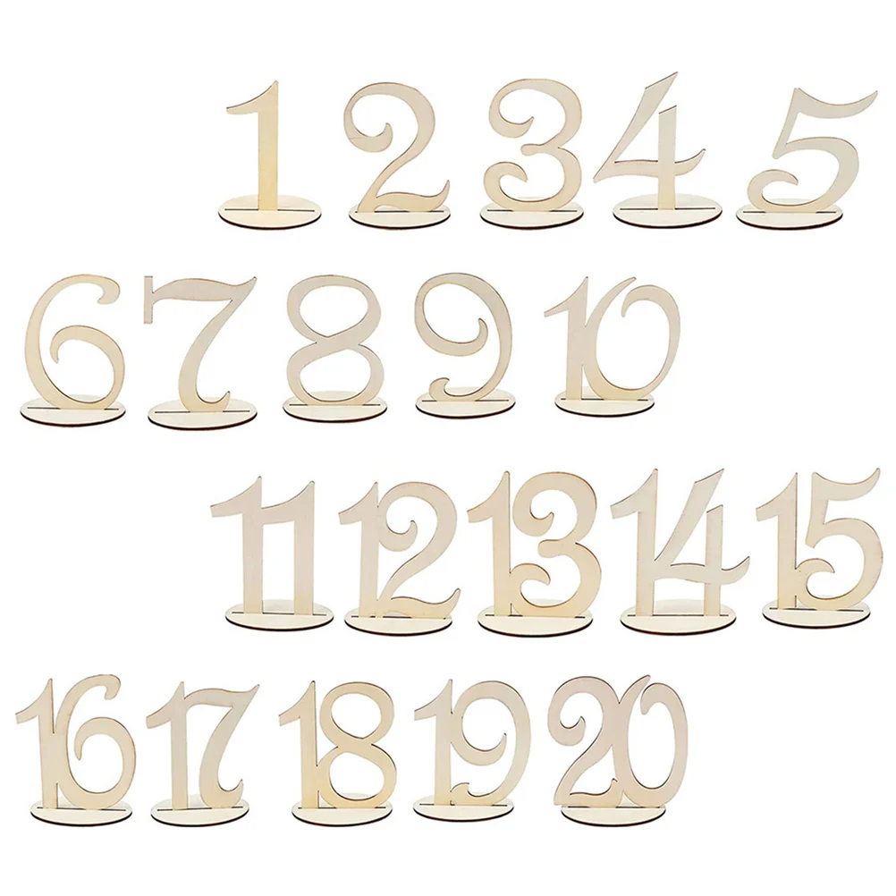 

Table Numbers Number Wedding Wooden Wood Reception 20Basesign Signs Place Decoration Rustic Restaurant Movable Reusable Setting