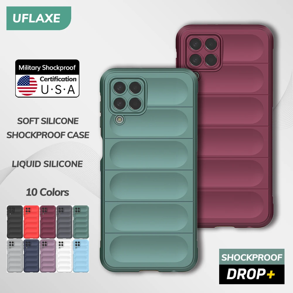 UFLAXE Original Soft Silicone Case for Samsung Galaxy M23 / M33 5G Shockproof anti-slip Back Cover Casing