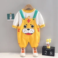 boys clothes sets fashion cartoon lzh autumn clothing new infant baby printing long sleeve sweatshirt overalls 2 piece 1 4 years
