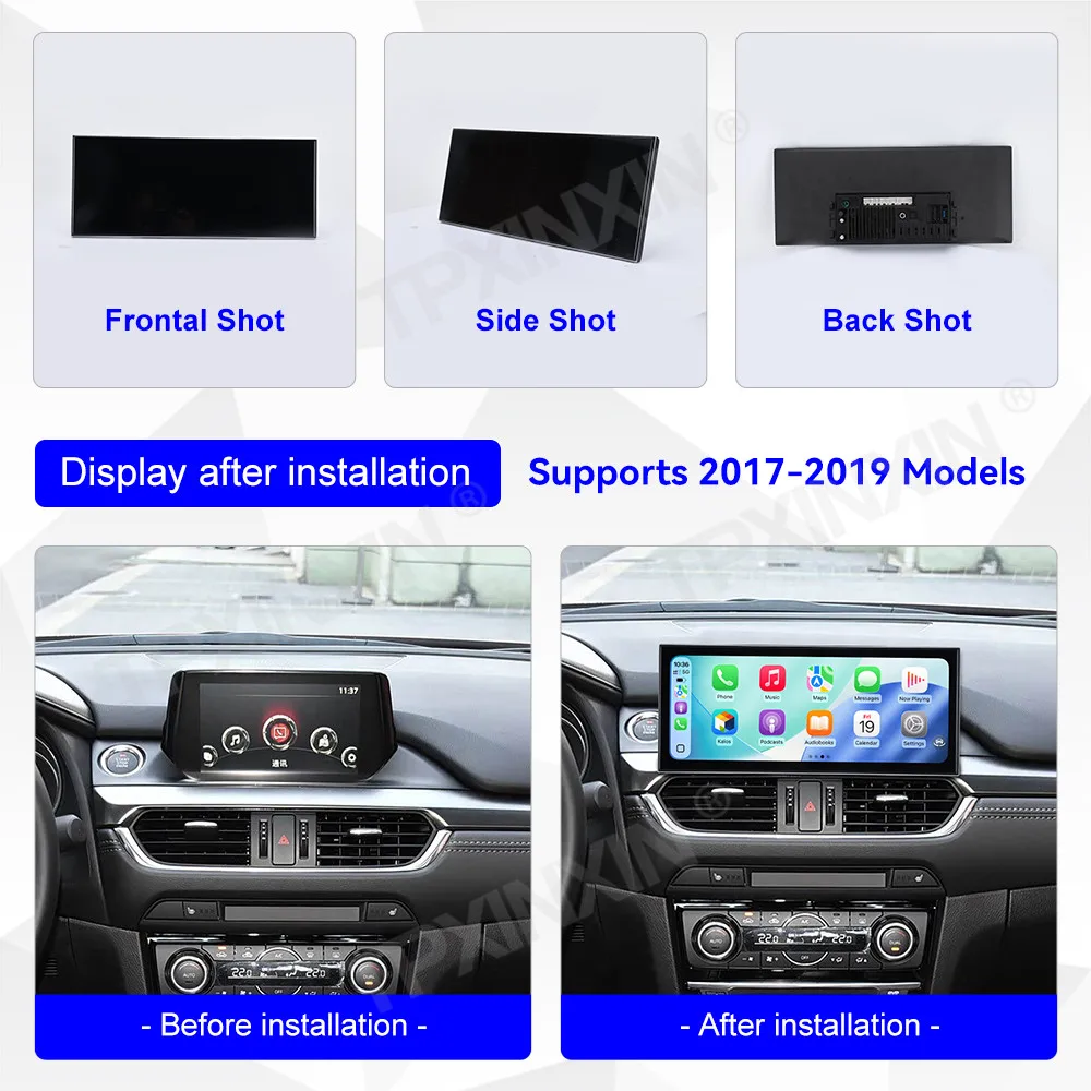 Фото 15,8-дюймовый мультимедийный центр Qualcomm для Mazda 6 Atenza 2017-2019 с Android Auto, GPS-навигацией, аудиосистемой, автомагнитолой и головным устройством №2