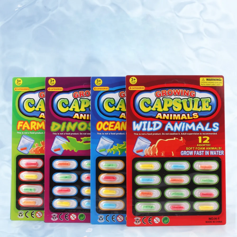 

Children's Cartoon Animal Funny Toy Get Bigger In Water Magic Toy Soft Capsule Kid Bath Parent-child Interactive Play Water Toy