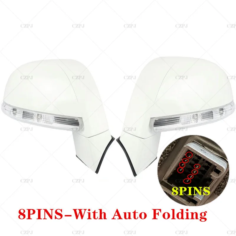 

2 шт. левое и правое Автомобильное зеркало заднего вида в сборе для Chevrolet Captiva 2008 ~ 2017 6 /8 контактов Автоматическое Складывание с лампой