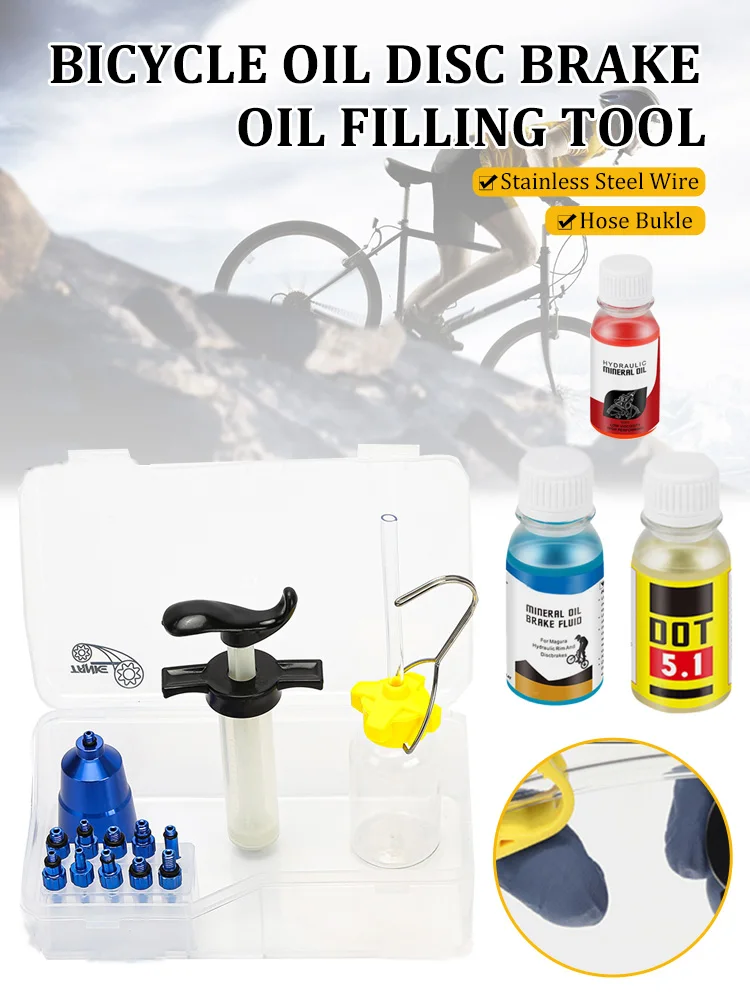 

Bicycle Hydraulic Brake Oil Bleed Kit screw tool needle copper sleeve MTB bike multitool bicycle tools Bike tool kit For SHIMANO