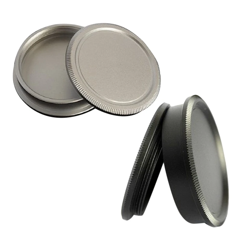 

Botique-2 Set Metal Body Cap And Lens Rear Cap Set For M39 Ltm Lsm Leica Screw Mount Mcm39s, Silver & Black