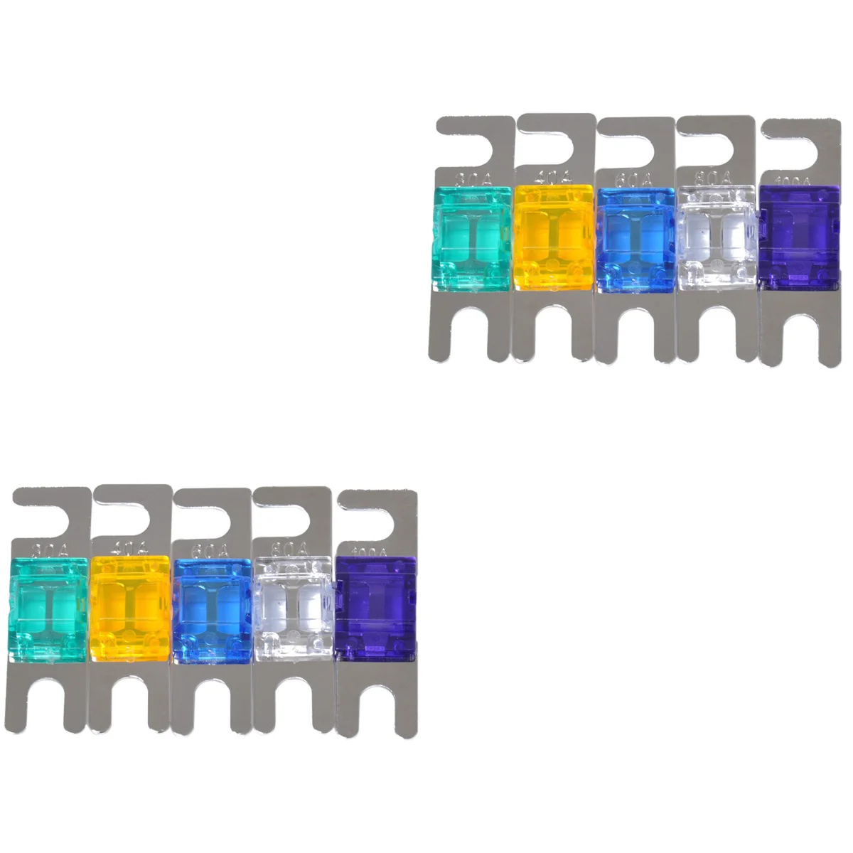 

10 Pcs Mini Fusess 30A 40A 60A 80A 100A Car Audio Power Wire Boat Auto Electronics Fuse