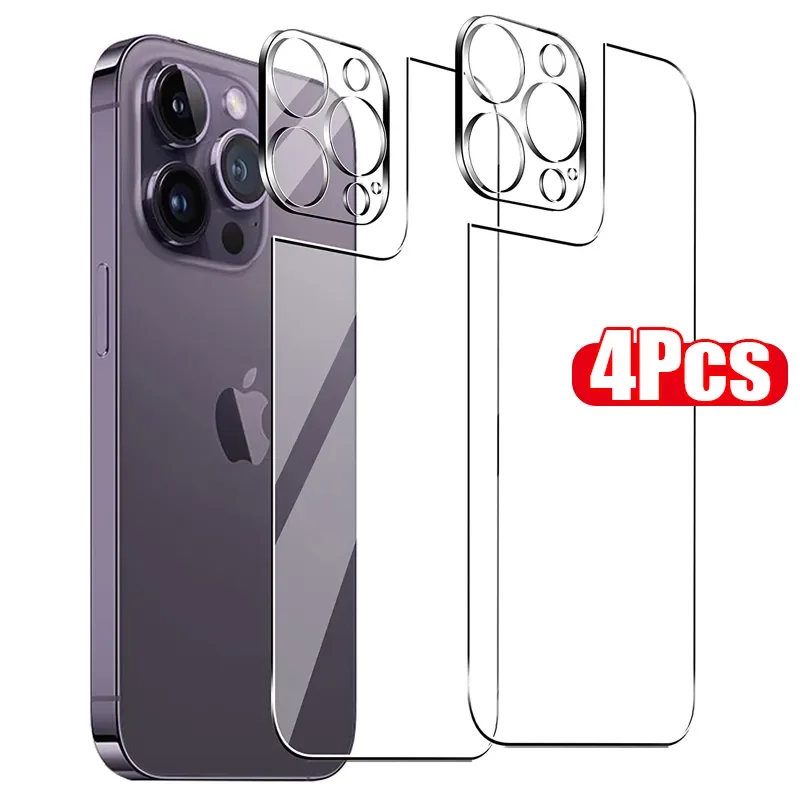 Защитная Пленка Из Закаленного Стекла 4 В 1 Для iPhone 16Pro Max 15Pro 14 13 11 12 Mini Plus —