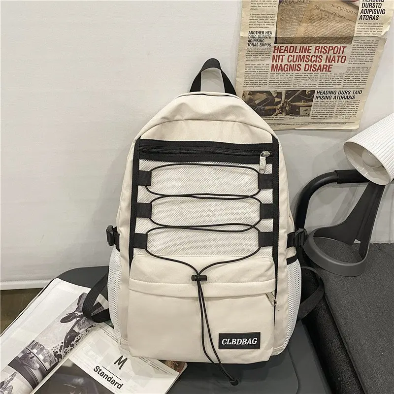 

Teen School Bags for Boys Girls Women Backpack Men High Student Schoolbag Large Capacity Casual Preppy Style