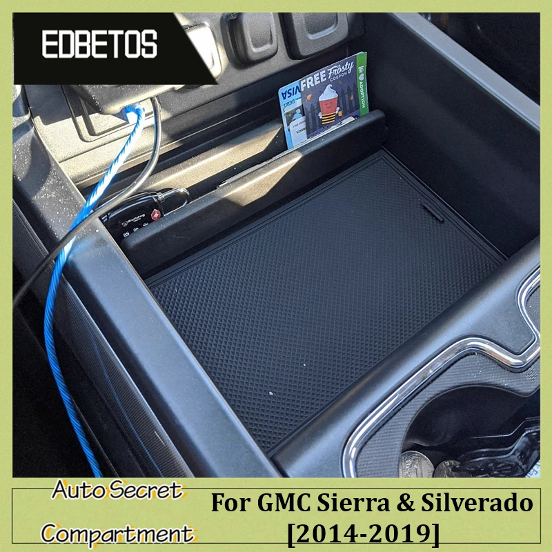 Центральная консоль крышка с секретным отсеком для Chevy GMC Silverado Sierra 1500 2500 2015 2016 2017