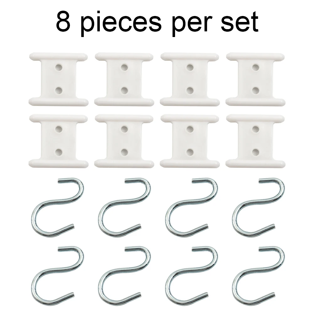 

Clips Awning Hooks 8pcs Accessories Camping Durable Light Hangers Plastic RV Tent Hangers S-shaped Replacement