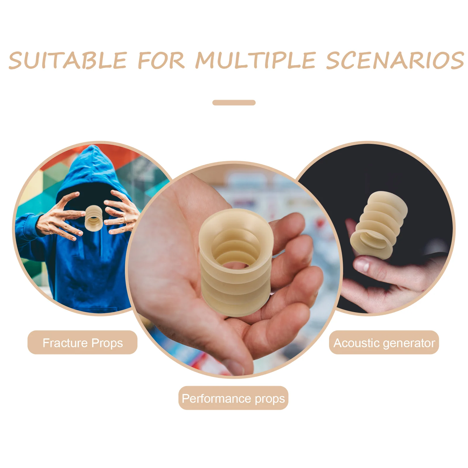 6 шт. звуковой опоры для растрескивания костей языка ко Дню дурака