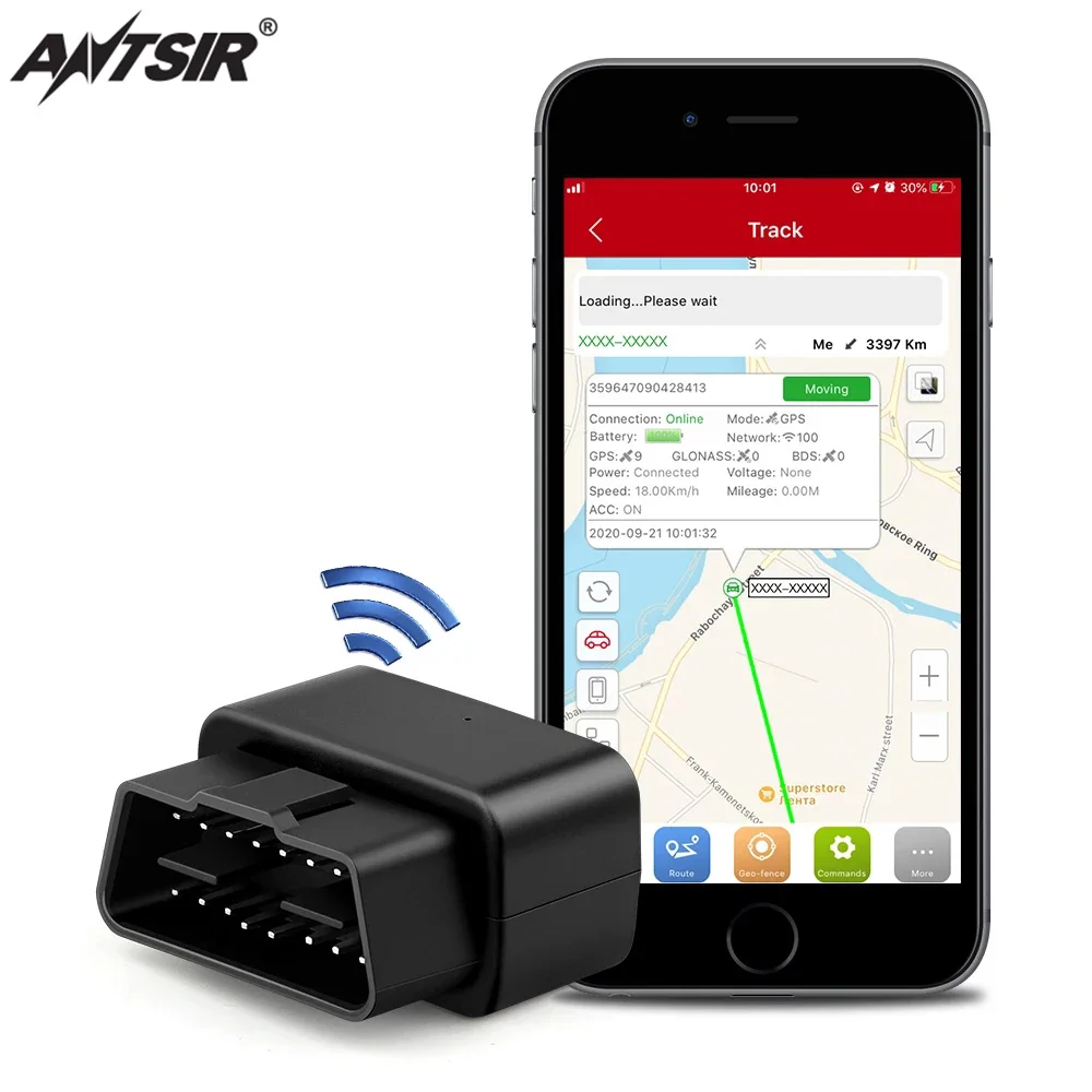 Автомобильный GPS-трекер Antsir OBD релейный трекер отслеживание в режиме реального