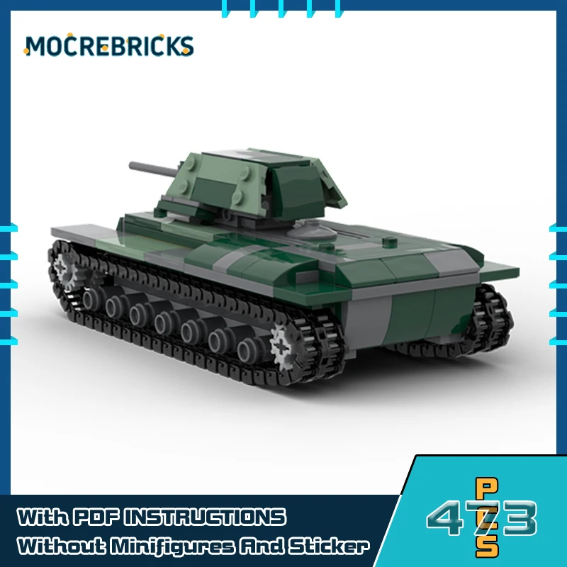 MOCREBRICKS Танк KV-1 из блоков 473 шт.