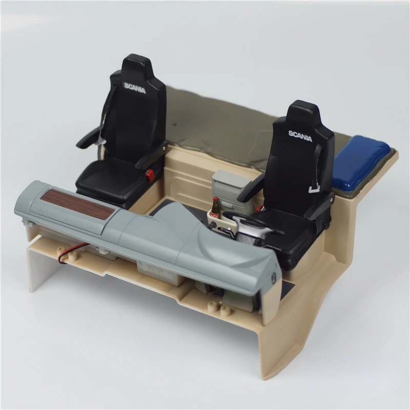 Car Interior Cab Center Console DIY Spare Parts Apply To 1/14 RC Trailer  R620 R470 Model Truck Modified Upgrade Accessories enlarge
