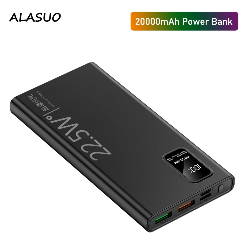 

Power Bank 20000mAh 22.5W Super Fast Charging Portable Mini Powerbank Phone Charger External Battery Charger Auxiliary Battery