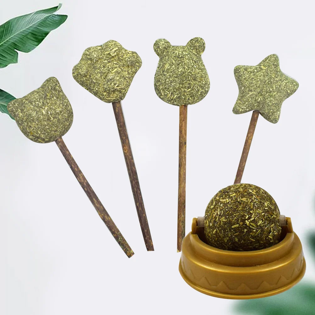 

Cat Catniptoysanimal Snack Pet Kitten Edible Lollipop Rotatable Wall Teethingnip Sticks Bite Licking Stick Indoor Catssweet