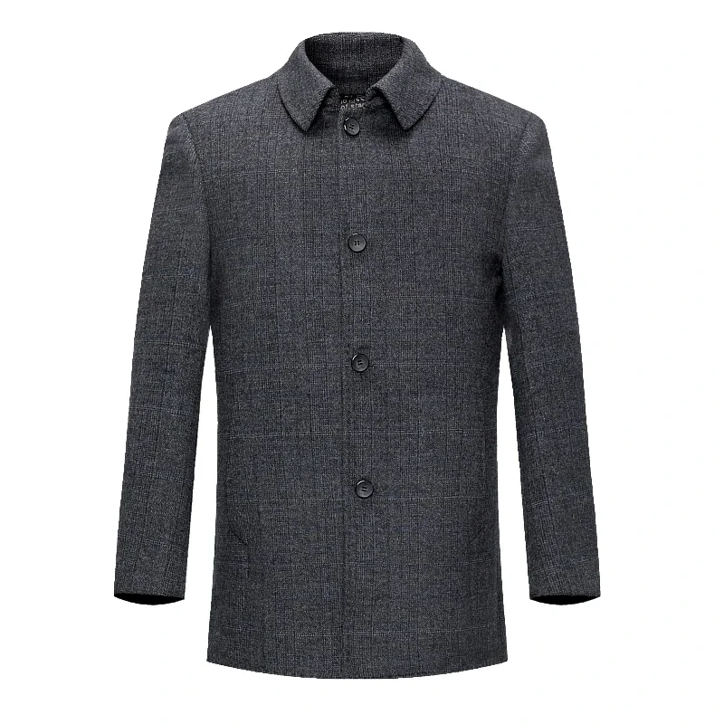 Двусторонняя кашемировая куртка мужские зимние пальто плотное шерстяное