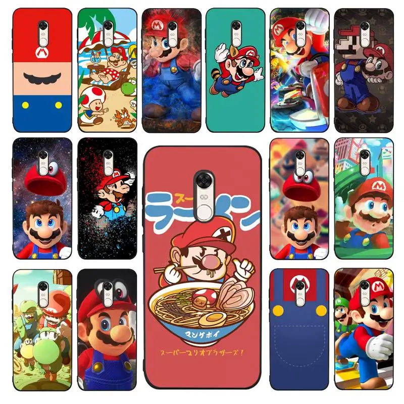 

BANDAI Mario Phone Case for Redmi 5 6 7 8 9 A 5plus K20 4X 6 cover