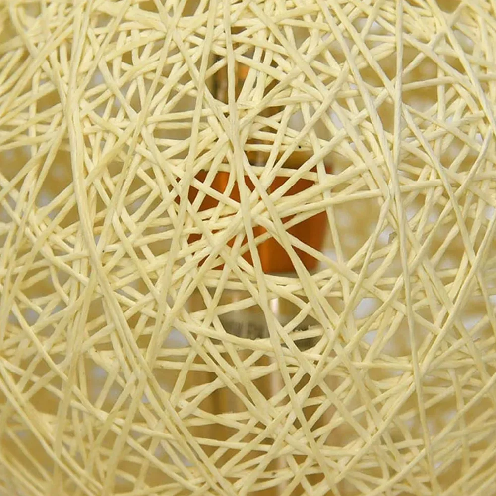 Настольная лампа с абажуром Деревянный светильник в виде Луны ручной вязки USB