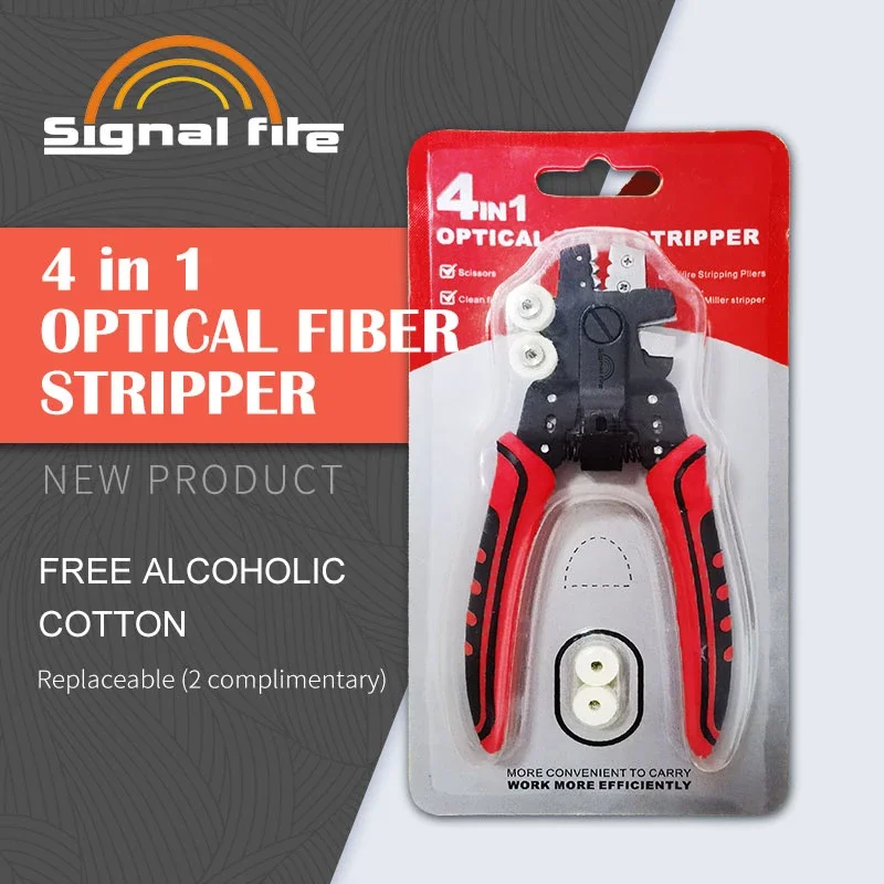 Signalfire 4 in1 Optical Fiber Stripper OFS-04  AND original Fujikura CT08 CT-08 high precision optical fiber cleaver