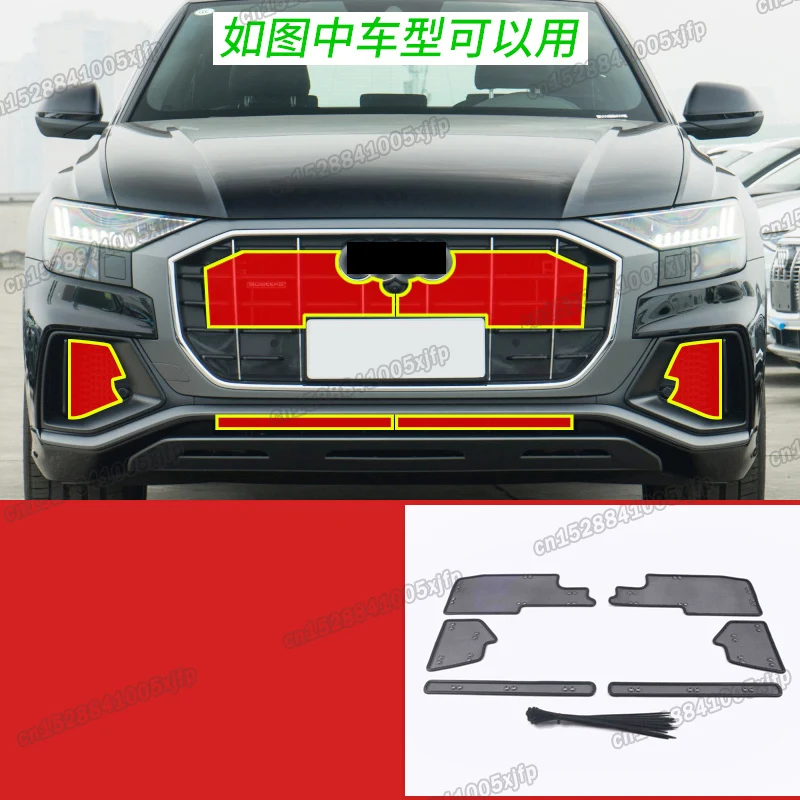 stainless steel car front grille anti-insect mouse net mesh protect for audi q8 2019 2020 2021 2022 2023 accessories exterior