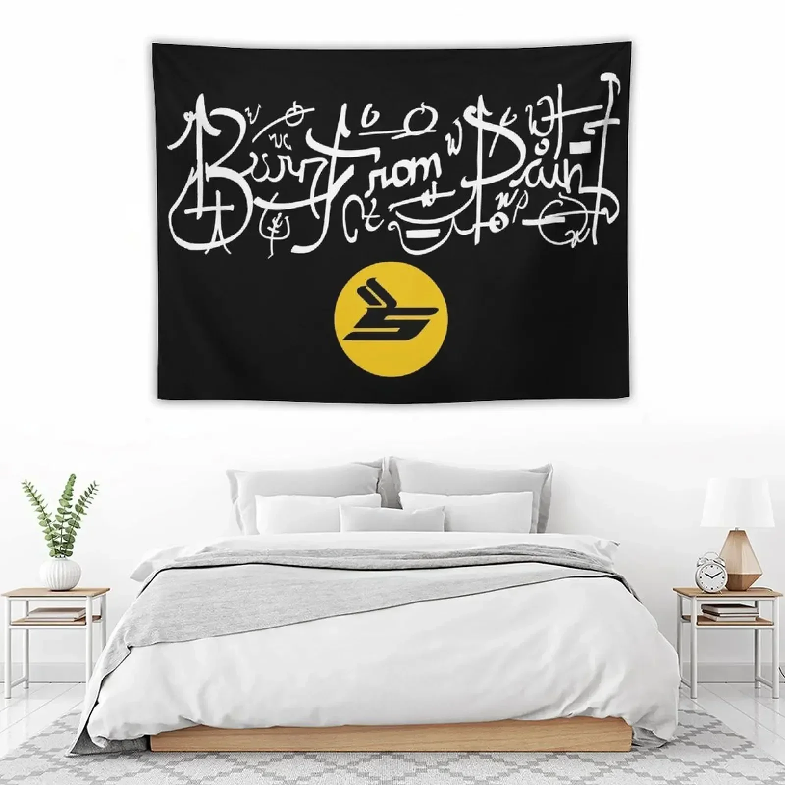 Рожденный из боли Яна Коннор Сикко Флаг Гобелен Украшение дома Японский декор